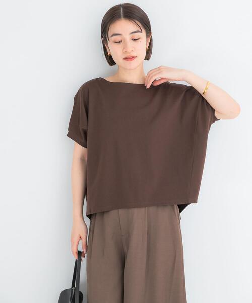 URBAN RESEARCH ROSSO WOMEN(アーバンリサーチ ロッソ)の「『WEB/一部店舗限定』UVカットドルマンスリーブプルオーバー(Tシャツ/カットソー・レディース・ブルー系その他/アイボリー/ブラウン/キャメル・FREE)」の3枚目の写真