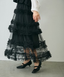チュールボリュームロングスカート / tulle volume long skirt