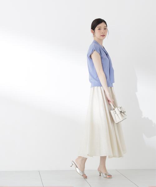 PROPORTION BODY DRESSING（プロポーションボディドレッシング）の「【青島心さん着用】ニュアンスサテンシャイニースカート / 1216220500（スカート・レディース・ピンク/ブルー/ベージュ・MEDIUM/P/S/SMALL）」の11枚目の写真