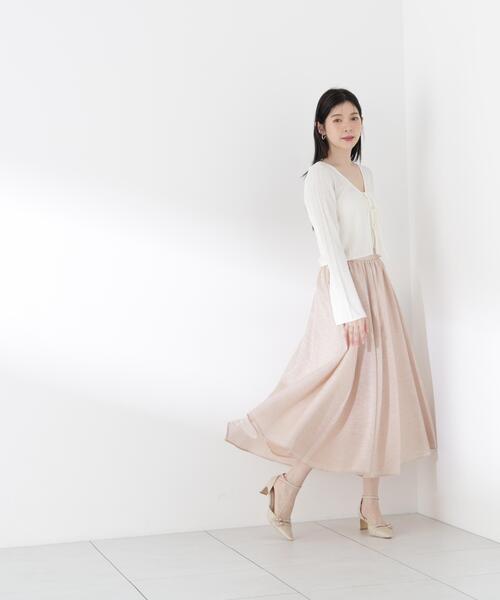 PROPORTION BODY DRESSING（プロポーションボディドレッシング）の「【青島心さん着用】ニュアンスサテンシャイニースカート / 1216220500（スカート・レディース・ピンク/ブルー/ベージュ・MEDIUM/P/S/SMALL）」の14枚目の写真