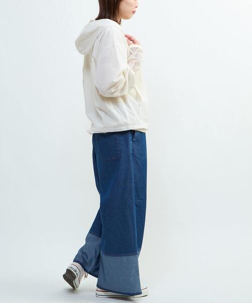 CONVERSE TOKYO(コンバーストウキョウ)の「SHEER JACQUARD MEXICAN HOODIE(Tシャツ/カットソー・レディース・ブラウン/ブラック/オフホワイト・FREE)」の8枚目の写真
