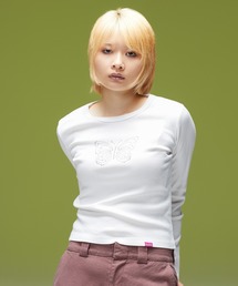 RHINESTONE BUTTERFLY L/S BABY TEE