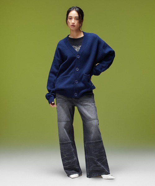 X-girl（エックスガール）の「RHINESTONE BUTTERFLY L/S BABY TEE（Tシャツ/カットソー・レディース・ブラウン/ホワイト/ブラック・S/M）」の18枚目の写真