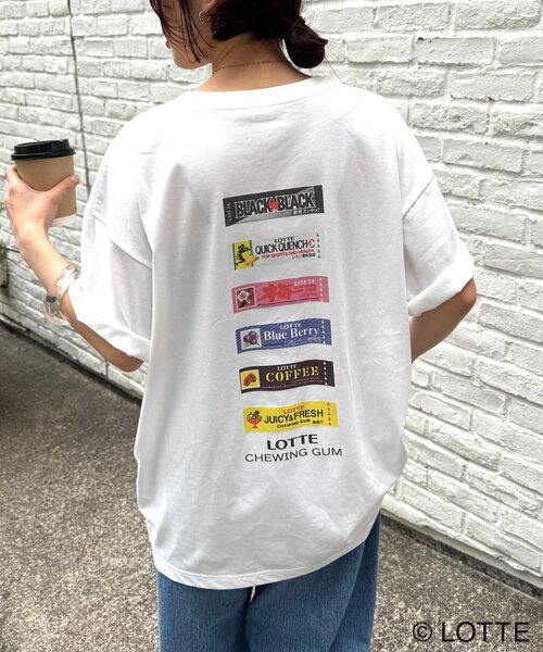 CIAOPANIC TYPY(チャオパニックティピー)の「【TYPY×LOTTE板ガム】持続冷感バックロゴ板ガム集合ポケットTEE(Tシャツ/カットソー・メンズ・チャコールグレー/ホワイト/ピンク・SMALL/MEDIUM/LARGE)」の2枚目の写真