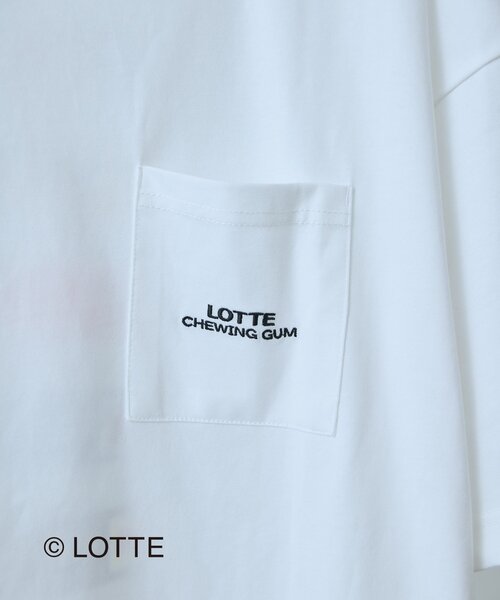 CIAOPANIC TYPY(チャオパニックティピー)の「【TYPY×LOTTE板ガム】持続冷感バックロゴ板ガム集合ポケットTEE(Tシャツ/カットソー・メンズ・チャコールグレー/ホワイト/ピンク・SMALL/MEDIUM/LARGE)」の5枚目の写真