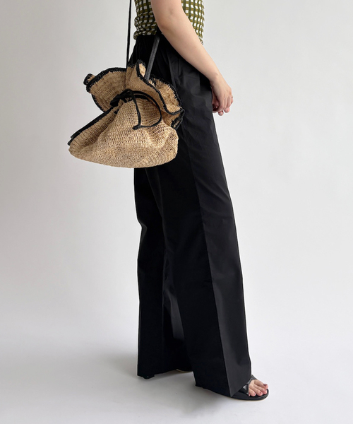 hai（ハイ）の「【hai/ハイ】Nora Trousers（スラックス・レディース・ブラック/ホワイト・FREE）」の3枚目の写真