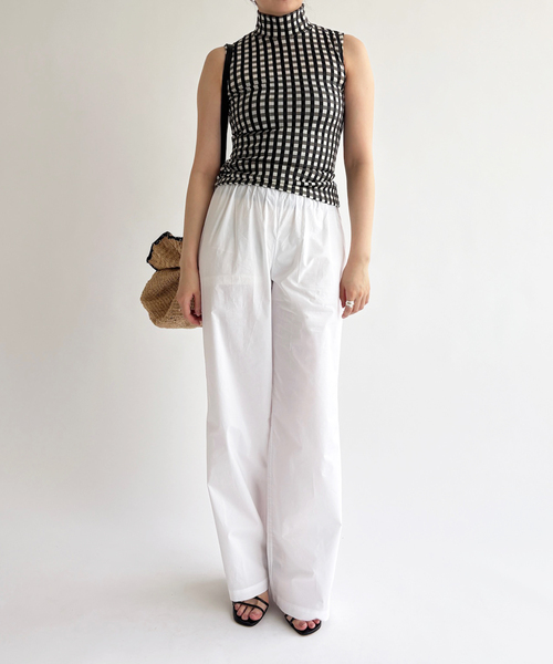 hai（ハイ）の「【hai/ハイ】Nora Trousers（スラックス・レディース・ブラック/ホワイト・FREE）」の8枚目の写真