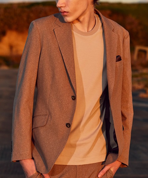 MEN'S BIGI(メンズビギ)の「【ACTIVE TAILOR】Dot Air ヘリンボーン×千鳥格子/デニム柄 セットアップジャケット<通気性/吸水速乾/ストレッチ>(テーラードジャケット・メンズ・ブラウン/ブルー/ネイビー/ブラック系その他・04/02/01/03)」の14枚目の写真