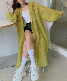 シアーフーディーロングシャツ