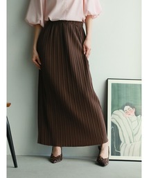 カットジョーゼット細プリーツナロースカート