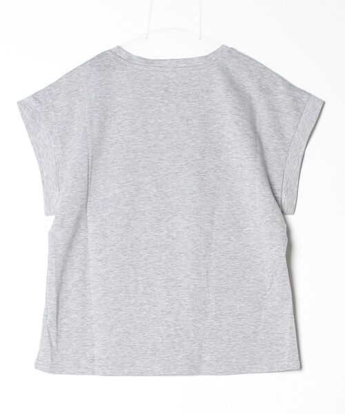 EGLANTINE（エグランティーヌ）の「EGLANTINE レース加工フレンチスリーブカットソー（Tシャツ/カットソー・レディース・チャコールグレー/オフホワイト/ブラック・38）」の13枚目の写真