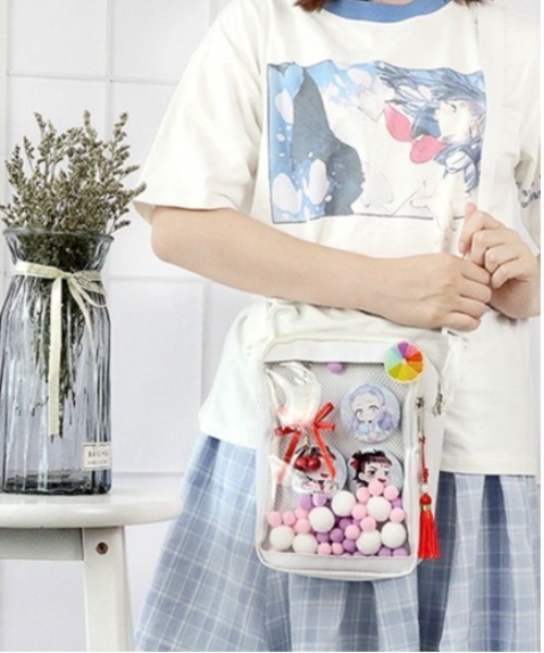 BACKYARD FAMILY(バックヤードファミリー)の「痛ショルダーバッグ ミニ yyybag5171(ショルダーバッグ・レディース・ホワイト/ピンク/イエロー/ネイビー/ブルー/ダークパープル/ブラック/レッド・FREE)」の2枚目の写真