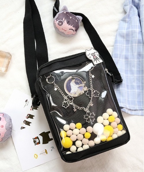 BACKYARD FAMILY(バックヤードファミリー)の「痛ショルダーバッグ ミニ yyybag5171(ショルダーバッグ・レディース・ホワイト/ピンク/イエロー/ネイビー/ブルー/ダークパープル/ブラック/レッド・FREE)」の3枚目の写真