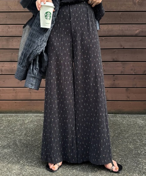 WILLFULLY(ウィルフリー)の「wide belt pleats relax PT(その他パンツ・レディース・ダークブラウン/モスグリーン/ブラック系その他・FREE)」の3枚目の写真