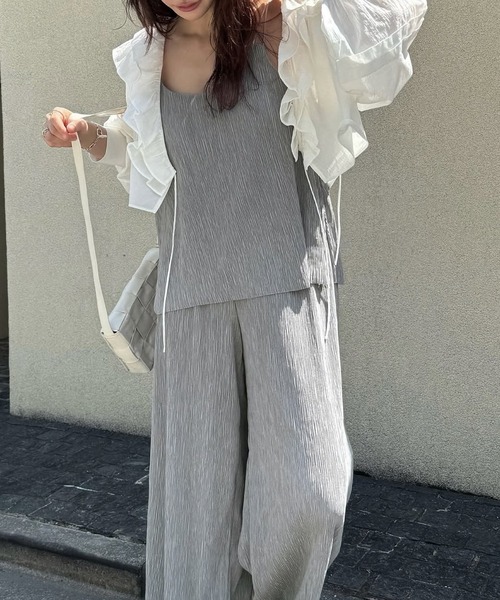 WILLFULLY(ウィルフリー)の「wide belt pleats relax PT(その他パンツ・レディース・ダークブラウン/モスグリーン/ブラック系その他・FREE)」の11枚目の写真