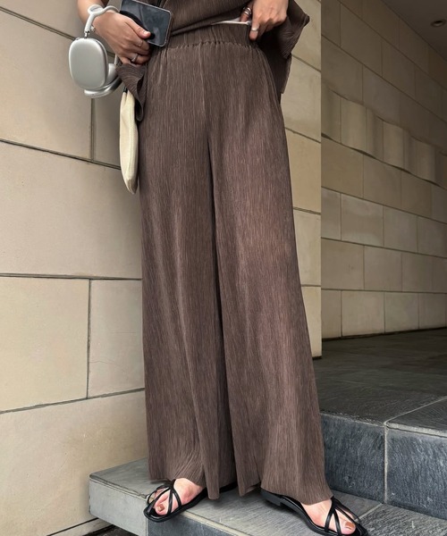 WILLFULLY(ウィルフリー)の「wide belt pleats relax PT(その他パンツ・レディース・ダークブラウン/モスグリーン/ブラック系その他・FREE)」の15枚目の写真