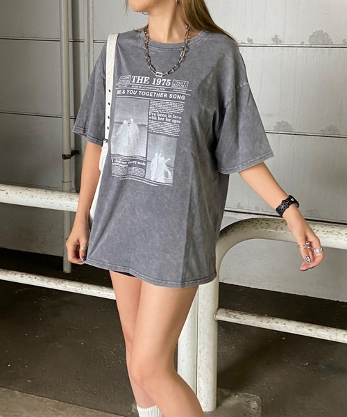 non-hedge(ノンヘッジ)の「ブリーチ転写Tシャツ(Tシャツ/カットソー・レディース・レッド/グレー/オフホワイト/ブラック・FREE)」の8枚目の写真