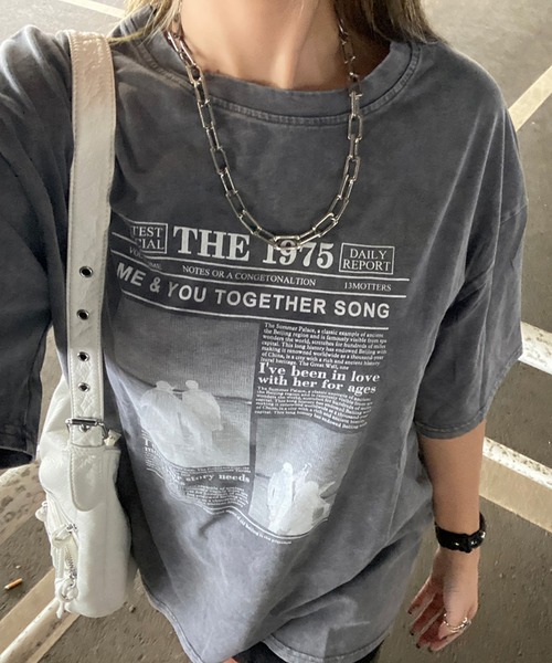 non-hedge(ノンヘッジ)の「ブリーチ転写Tシャツ(Tシャツ/カットソー・レディース・レッド/グレー/オフホワイト/ブラック・FREE)」の10枚目の写真