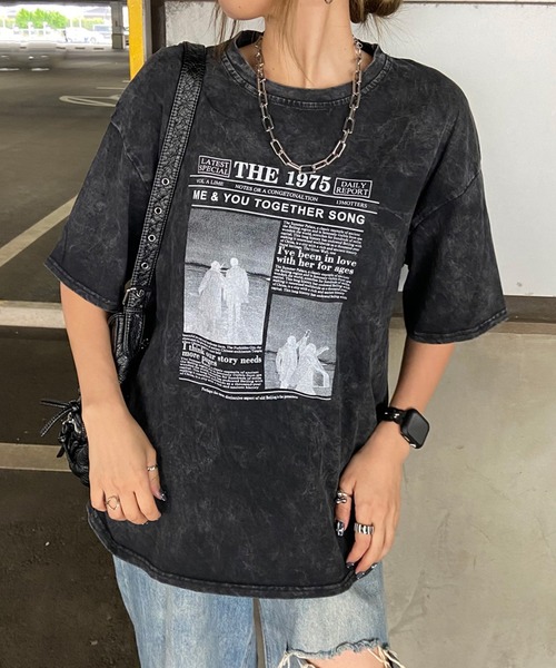 non-hedge(ノンヘッジ)の「ブリーチ転写Tシャツ(Tシャツ/カットソー・レディース・レッド/グレー/オフホワイト/ブラック・FREE)」の15枚目の写真