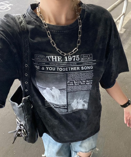non-hedge(ノンヘッジ)の「ブリーチ転写Tシャツ(Tシャツ/カットソー・レディース・レッド/グレー/オフホワイト/ブラック・FREE)」の16枚目の写真
