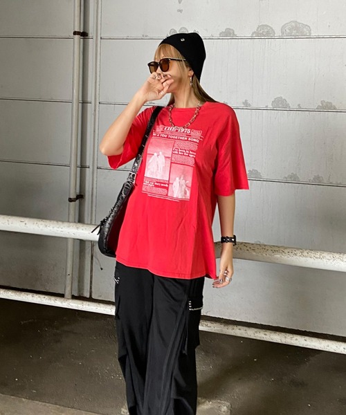 non-hedge(ノンヘッジ)の「ブリーチ転写Tシャツ(Tシャツ/カットソー・レディース・レッド/グレー/オフホワイト/ブラック・FREE)」の19枚目の写真