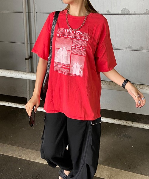 non-hedge(ノンヘッジ)の「ブリーチ転写Tシャツ(Tシャツ/カットソー・レディース・レッド/グレー/オフホワイト/ブラック・FREE)」の20枚目の写真