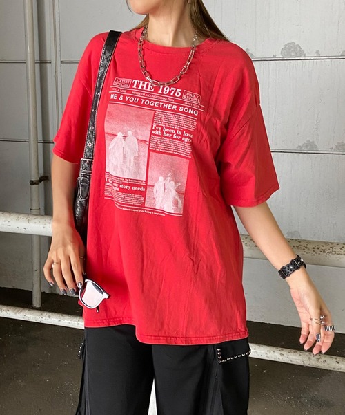 non-hedge(ノンヘッジ)の「ブリーチ転写Tシャツ(Tシャツ/カットソー・レディース・レッド/グレー/オフホワイト/ブラック・FREE)」の21枚目の写真