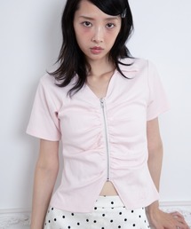 3.3 Field Trip/フロントシャーリングZIP半袖