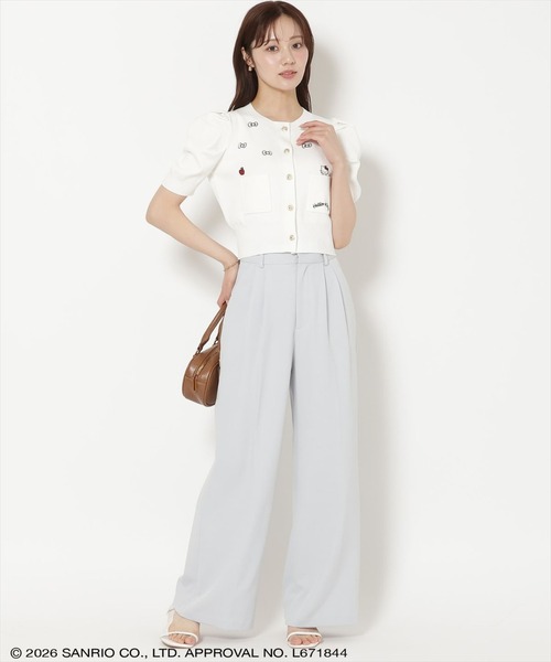 WILLSELECTION(ウィルセレクション)の「ダブルタックワイドパンツ(その他パンツ・レディース・ネイビー/ベージュ/ピンク/ブルー・M/S)」の4枚目の写真