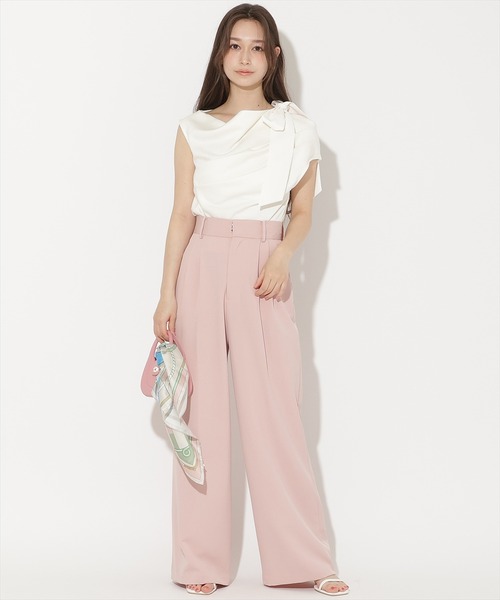 WILLSELECTION(ウィルセレクション)の「ダブルタックワイドパンツ(その他パンツ・レディース・ネイビー/ベージュ/ピンク/ブルー・M/S)」の9枚目の写真