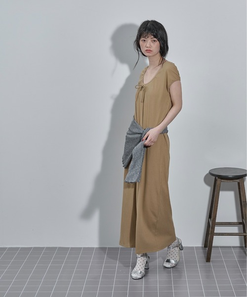 THE YOn（ザヨン）の「2wayカットリブノースリワンピース（ワンピース・レディース・チャコール/ピンク/タン・FREE）」の20枚目の写真