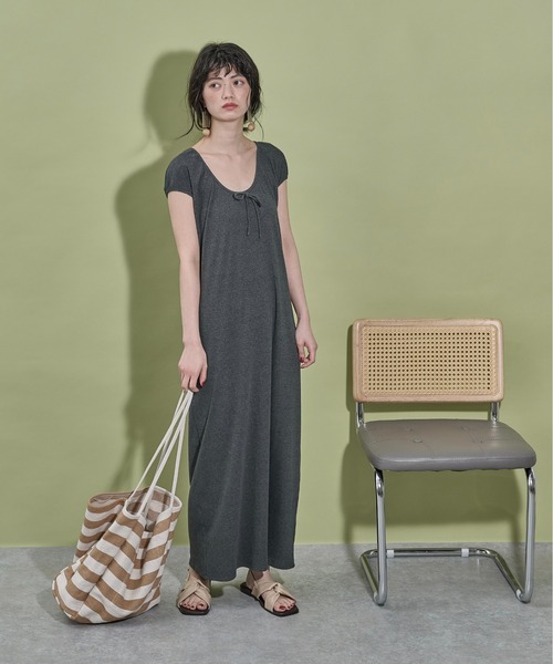 THE YOn（ザヨン）の「2wayカットリブノースリワンピース（ワンピース・レディース・チャコール/ピンク/タン・FREE）」の4枚目の写真