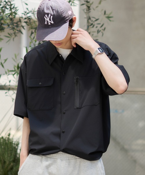 WEGO(ウィゴー)の「WEGO/リップストップシャツ(シャツ/ブラウス・メンズ・グレー/ブラック・LARGE/MEDIUM)」の2枚目の写真