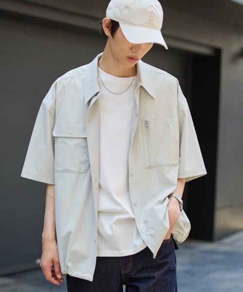WEGO(ウィゴー)の「WEGO/リップストップシャツ(シャツ/ブラウス・メンズ・グレー/ブラック・LARGE/MEDIUM)」の4枚目の写真