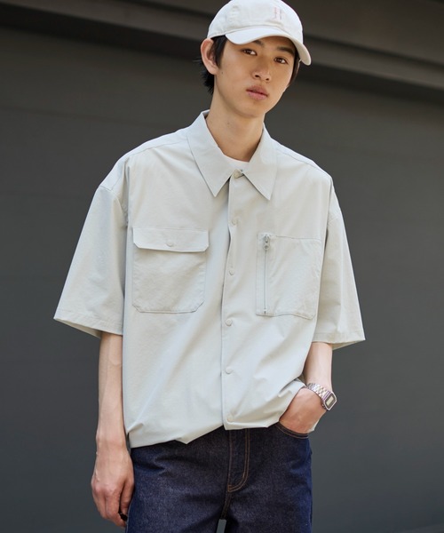 WEGO(ウィゴー)の「WEGO/リップストップシャツ(シャツ/ブラウス・メンズ・グレー/ブラック・LARGE/MEDIUM)」の6枚目の写真