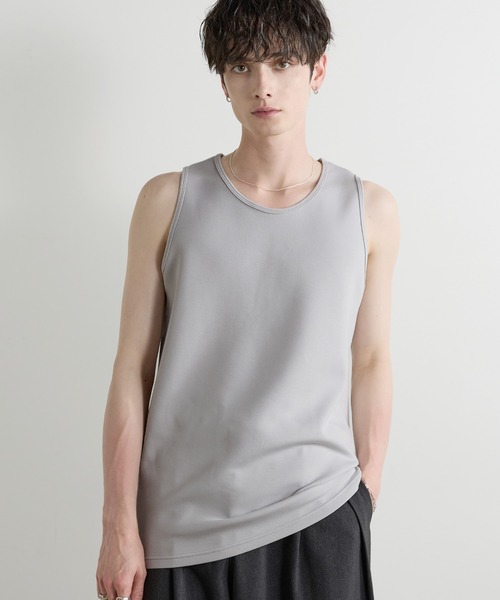 ASTRONOMY(アストロノミー)の「Buyer's Select / 防シワ・抗ピリング・接触冷感・ウォッシャブル機能性ハイポンチタンクトップ(Tシャツ/カットソー・メンズ・グレー/ホワイト/ブラック・S/M/L/XL)」の17枚目の写真
