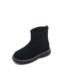 Lomft ソフトレザー 羊毛 ミドルブーツ 4cm -UA9086 (3色)