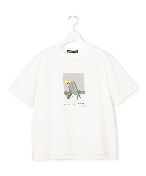 23区 S(ニジュウサンクチイサイサイズ)の「Lauren Rolwing コラボ グラフィックプリント Tシャツ(Tシャツ/カットソー・レディース・ホワイト系2/ホワイト系1・32)」の8枚目の写真