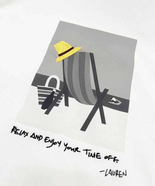 23区 S(ニジュウサンクチイサイサイズ)の「Lauren Rolwing コラボ グラフィックプリント Tシャツ(Tシャツ/カットソー・レディース・ホワイト系2/ホワイト系1・32)」の10枚目の写真
