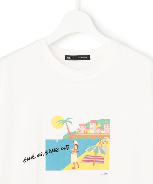 23区 S(ニジュウサンクチイサイサイズ)の「Lauren Rolwing コラボ グラフィックプリント Tシャツ(Tシャツ/カットソー・レディース・ホワイト系2/ホワイト系1・32)」の13枚目の写真