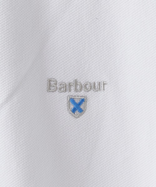 Barbour（バブアー）の「Barbour/バブアー Original Sports Polo Shirt AF 鹿の子 ポロシャツ ブランドロゴ メンズ レディース ユニセックス2026年春夏（ポロシャツ・メンズ・ホワイト/ブラック/ネイビー/パープル・M/L/XL）」の8枚目の写真