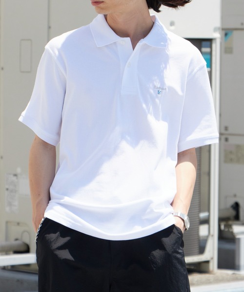 Barbour（バブアー）の「Barbour/バブアー Original Sports Polo Shirt AF 鹿の子 ポロシャツ ブランドロゴ メンズ レディース ユニセックス2026年春夏（ポロシャツ・メンズ・ホワイト/ブラック/ネイビー/パープル・M/L/XL）」の15枚目の写真