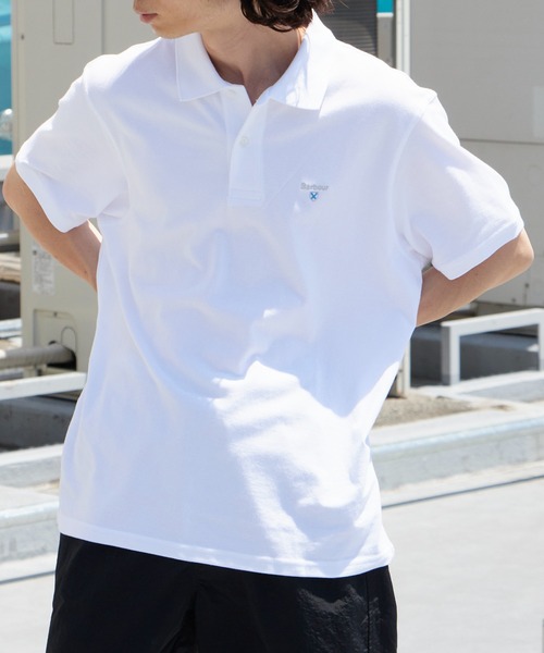 Barbour（バブアー）の「Barbour/バブアー Original Sports Polo Shirt AF 鹿の子 ポロシャツ ブランドロゴ メンズ レディース ユニセックス2026年春夏（ポロシャツ・メンズ・ホワイト/ブラック/ネイビー/パープル・M/L/XL）」の17枚目の写真