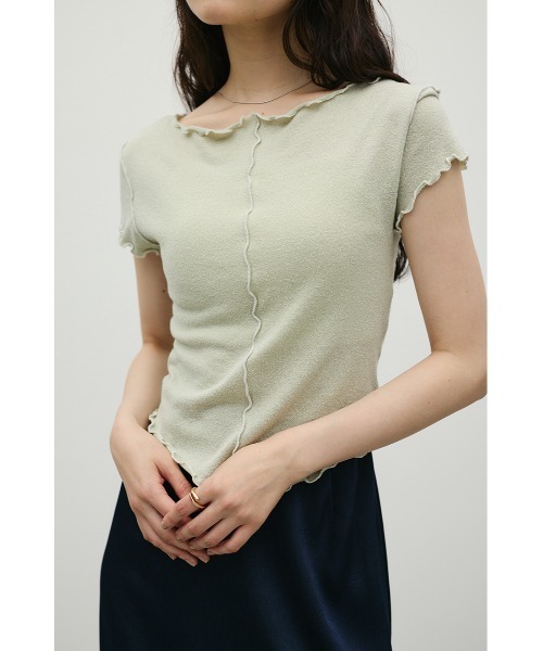 STYLEMIXER(スタイルミキサー)の「メロウカットトップ(Tシャツ/カットソー・レディース・ミント/ブラック/アイボリー・FREE)」の2枚目の写真