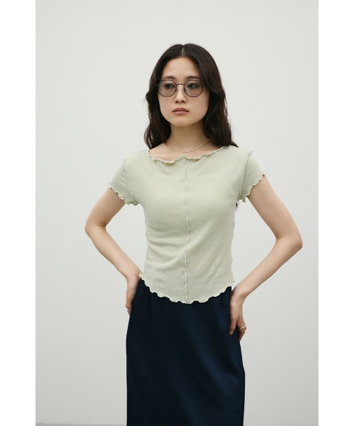 STYLEMIXER(スタイルミキサー)の「メロウカットトップ(Tシャツ/カットソー・レディース・ミント/ブラック/アイボリー・FREE)」の9枚目の写真