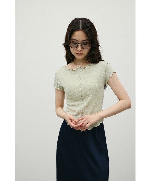 STYLEMIXER(スタイルミキサー)の「メロウカットトップ(Tシャツ/カットソー・レディース・ミント/ブラック/アイボリー・FREE)」の10枚目の写真