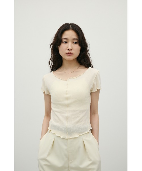 STYLEMIXER(スタイルミキサー)の「メロウカットトップ(Tシャツ/カットソー・レディース・ミント/ブラック/アイボリー・FREE)」の14枚目の写真