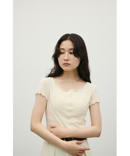 STYLEMIXER(スタイルミキサー)の「メロウカットトップ(Tシャツ/カットソー・レディース・ミント/ブラック/アイボリー・FREE)」の18枚目の写真