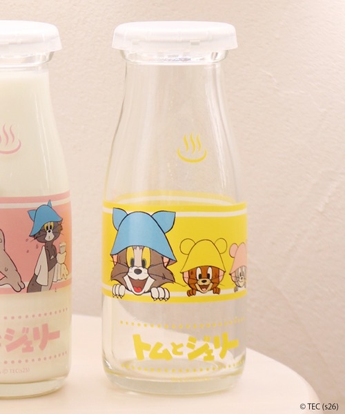 Tom＆Jerry（トムアンドジェリー）の「【公式】トムとジェリー　ミルク瓶（グラス/マグカップ/タンブラー・レディース・イエロー/グレー/ピンク/ブルー・FREE）」の3枚目の写真