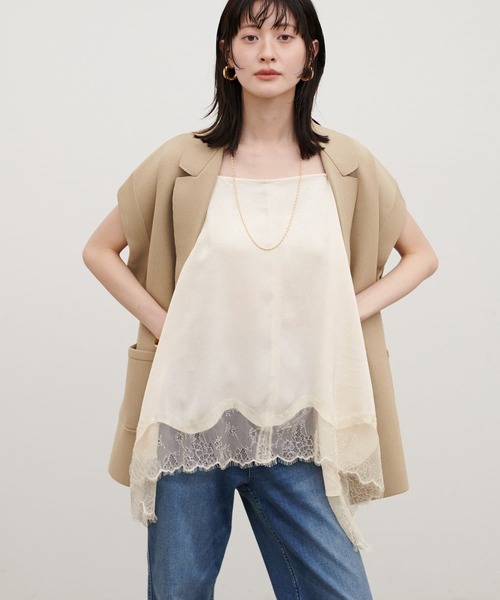 LARUTA（ラルータ）の「【LARUTA】ワッシャーサテン前後2WAYキャミブラウス（キャミソール・レディース・ベージュ/ブラック/チャコールグレー/グレイッシュベージュ/ダークブラウン・FREE）」の18枚目の写真